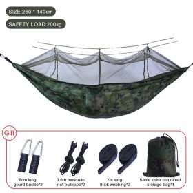 Sleeping hammock Outdoor Camping Hanging Sleeping Bed Swing Portable Double (Color: Upgrade camouflage, Ships From: China)
