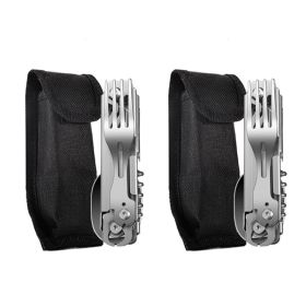 Multifunction Stainless Steel Camping Knife with Folding Design (select: Upgrade 2pcs)