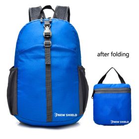 Folding Ultralight Portable Backpack for Outdoor Cycling Mountaineering Travel (Color: blue1)