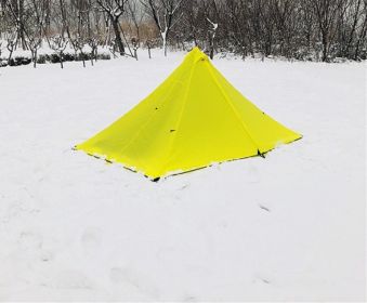 UltraLight 1 to 2 People Outdoor Camping Tent (Color: Yellow)