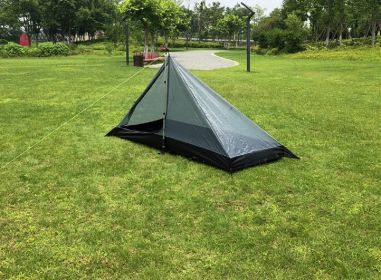 UltraLight 1 to 2 People Outdoor Camping Tent (Color: Dark Green)