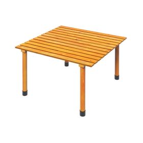 Folding Outdoor Camping Table with Carrying Bag (Color: Natural)