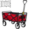 Collapsible Wagon Cart Folding Wagon Cart 176 lbs Load Beach Wagon OverSized
