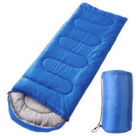 Camping Sleeping Bags for Adults Teens Moisture-Proof Hiking Sleep Bag (Color: Royal Blue)