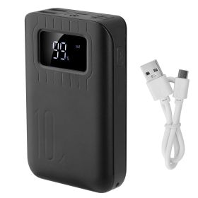 10000mAh Portable Power Bank External Battery Pack with Dual USB Ports (Color: Black)