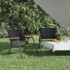 Camping Chairs 2 pcs 21.3 x 16.9 x 23.2 Inches Oxford Fabric