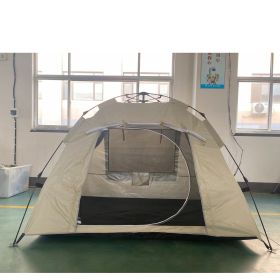 Lightweight Dome Camping Tent for 4 People – Easy Setup & Weather-Resistant (Color: Tan)