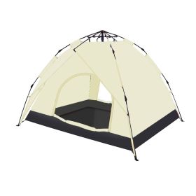 Lightweight Dome Camping Tent for 4 People – Easy Setup & Weather-Resistant (Color: CREAM)