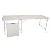 US Stock Home Use Aluminum Alloy Portable Folding Table White Outdoor Picnic