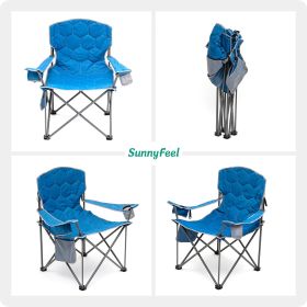 XXL Oversized Camping Chair Heavy Duty 500 LBS for Big Tall People (Color: Blue)