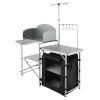 VEVOR Camping Kitchen Table Folding Outdoor Cooking Table with Storage
