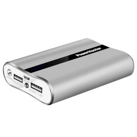 12000mAh Portable Charger with Dual USB Ports & 3.1A Output (Color: Silver)