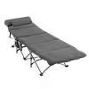 Travel Folding Retractable Camping Cot with Mattress and Carry Bag