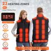 Heated Vest with 23 Heating Zones and 3 Heat Levels for Winter Sports