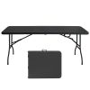 Portable 6ft Folding Plastic Table for Camping, Picnics, Parties, and Dining