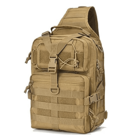 Medium Sling Shoulder Bag for Outdoor Daypack and Backpacking - 5L Capacity (Color: Khaki)