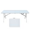 Portable 6ft Folding Plastic Table for Camping, Picnics, Parties, and Dining