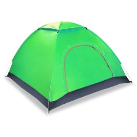 Waterproof Camping Tent for 4-Person Pop-Up Instant Setup (Color: Green)