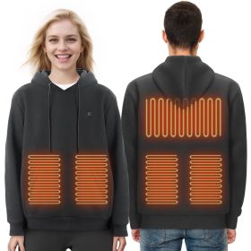 VEVOR Heated Hoodie Sweatshirt Unisex with Battery for Men and Women (size: 3XL, Hoodie: Pullover)