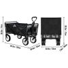 Collapsible Wagon Cart Folding Wagon Cart 176 lbs Load Beach Wagon OverSized