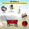 Collapsible Wagon Cart Folding Wagon Cart 176 lbs Load Beach Wagon OverSized