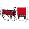 Collapsible Wagon Cart Folding Wagon Cart 176 lbs Load Beach Wagon OverSized