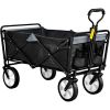 Collapsible Wagon Cart Folding Wagon Cart 176 lbs Load Beach Wagon OverSized
