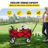 Collapsible Wagon Cart Folding Wagon Cart 176 lbs Load Beach Wagon OverSized