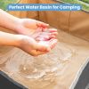 Folding Camping Tables with Large Storage Sink, 2 Pieces 