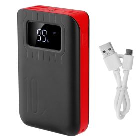 10000mAh Portable Power Bank External Battery Pack with Dual USB Ports (Color: Red)