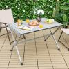 Portable Aluminum Camping Table for 4-6 People with Carrying Bag