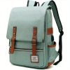 1pc Vintage Nylon Laptop Backpack with USB Charging Port