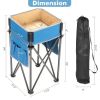 Folding Camping Tables with Large Storage Sink, 2 Pieces 