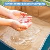Folding Camping Tables with Large Storage Sink, 2 Pieces 