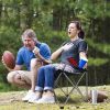 Foldable Camping Chair Heavy Duty Steel Lawn Chair Padded Seat Arm Back