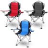Foldable Camping Chair Heavy Duty Steel Lawn Chair Padded Seat Arm Back