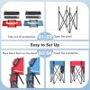 Folding Camping Tables with Large Storage Sink, 2 Pieces 