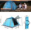 Foldable Waterproof Tent for 4-5 People with 2 Mosquito Nets