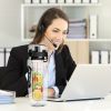 Fruit Infuser Water Bottle 32OZ Juice Shaker Sport with Flip Top Lid