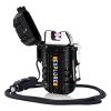 1pc Waterproof Windproof Lighter USB Rechargeable Dual Arc Lighter