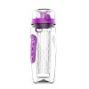 Fruit Infuser Water Bottle 32OZ Juice Shaker Sport with Flip Top Lid