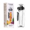Fruit Infuser Water Bottle 32OZ Juice Shaker Sport with Flip Top Lid