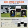 VEVOR Camping Kitchen Table Folding Outdoor Cooking Table with Storage