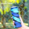 Foldable Silicone Water Cup for Travel, Cycling, and Running - 480ml