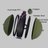 Collapsible Military Water Bottle Silicone Water Kettle Canteen with Compass