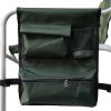 Padded Folding Outdoor Chair with Side Table and Storage Pockets