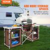 VEVOR Camping Kitchen Table Folding Outdoor Cooking Table with Storage