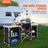 VEVOR Camping Kitchen Table Folding Outdoor Cooking Table with Storage