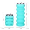 Foldable Silicone Water Cup for Travel, Cycling, and Running - 480ml