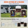 VEVOR Camping Kitchen Table Folding Outdoor Cooking Table with Storage